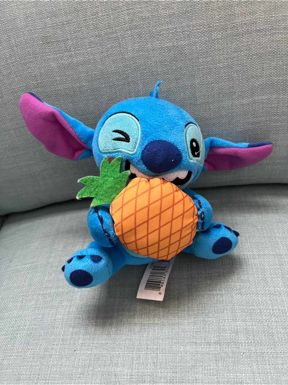 Disney Lilo & Stitch Plush Blue Stitch Holding Pineapple Stuffed Animal Toy